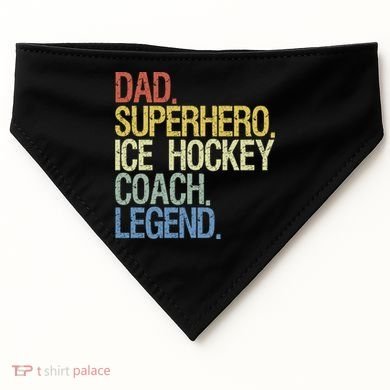 Ice Hockey Coach Cool Gift USA-Made Doggie Bandana