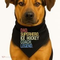 Ice Hockey Coach Cool Gift USA-Made Doggie Bandana thumb 1