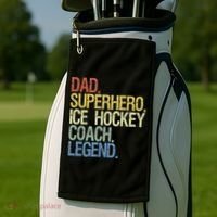 Ice Hockey Coach Cool Gift Golf Towel thumb 2