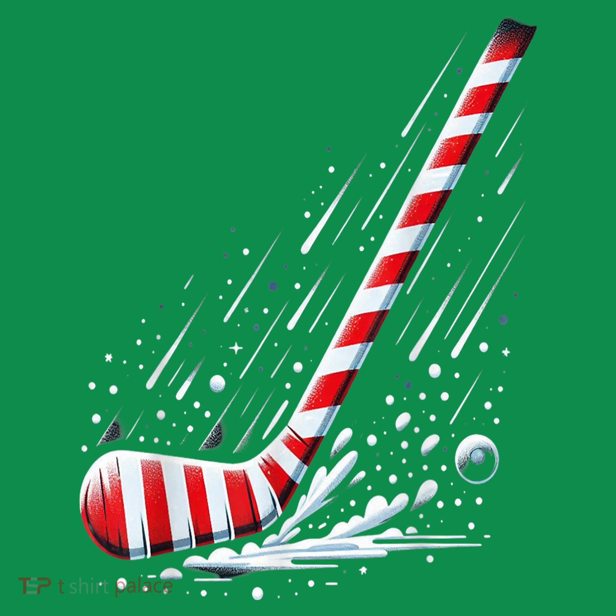 Ice Hockey Christmas Candy Cane Hockey Stick Funny Xmas Gift Mousepad