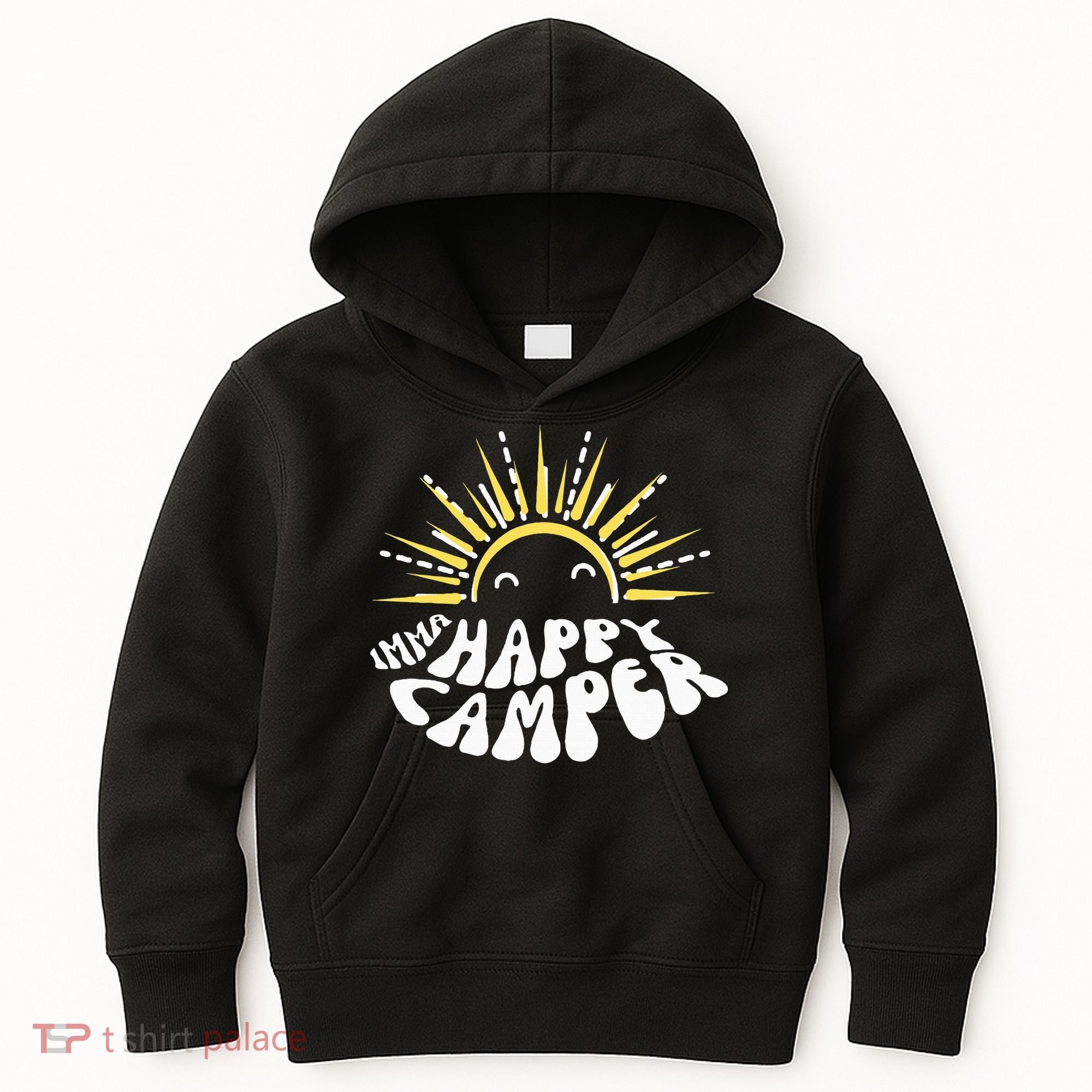 Imma Happy Camper Smiling Sun  Kids Hoodie