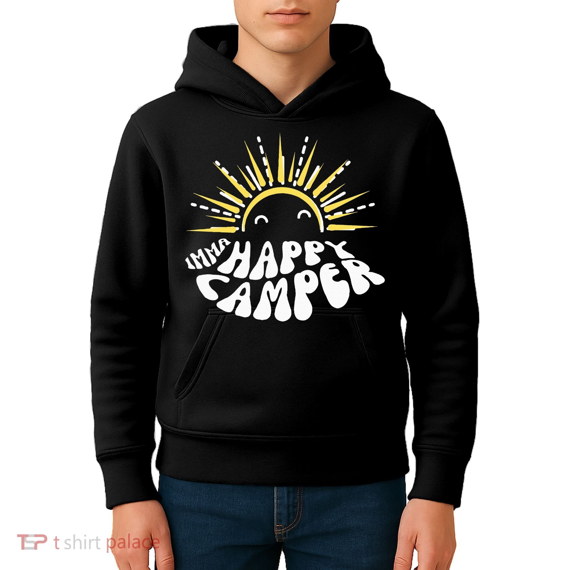Imma Happy Camper Smiling Sun  Kids Hoodie