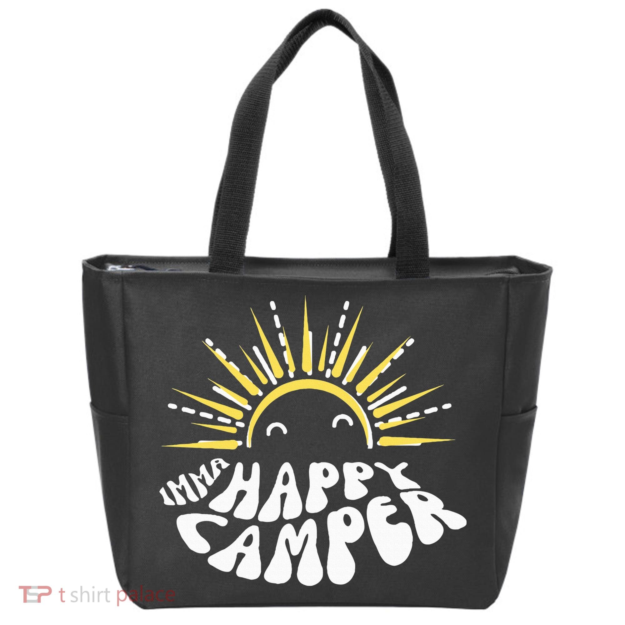 Imma Happy Camper Smiling Sun  Tote Bag
