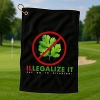I Hate Cilantro Illegalize It Say No To Cilantro! Golf Towel thumb 1