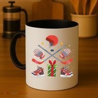 Ice Hockey Christmas Tree Ornats Funny Xmas Gift Coffee Mug thumb 4
