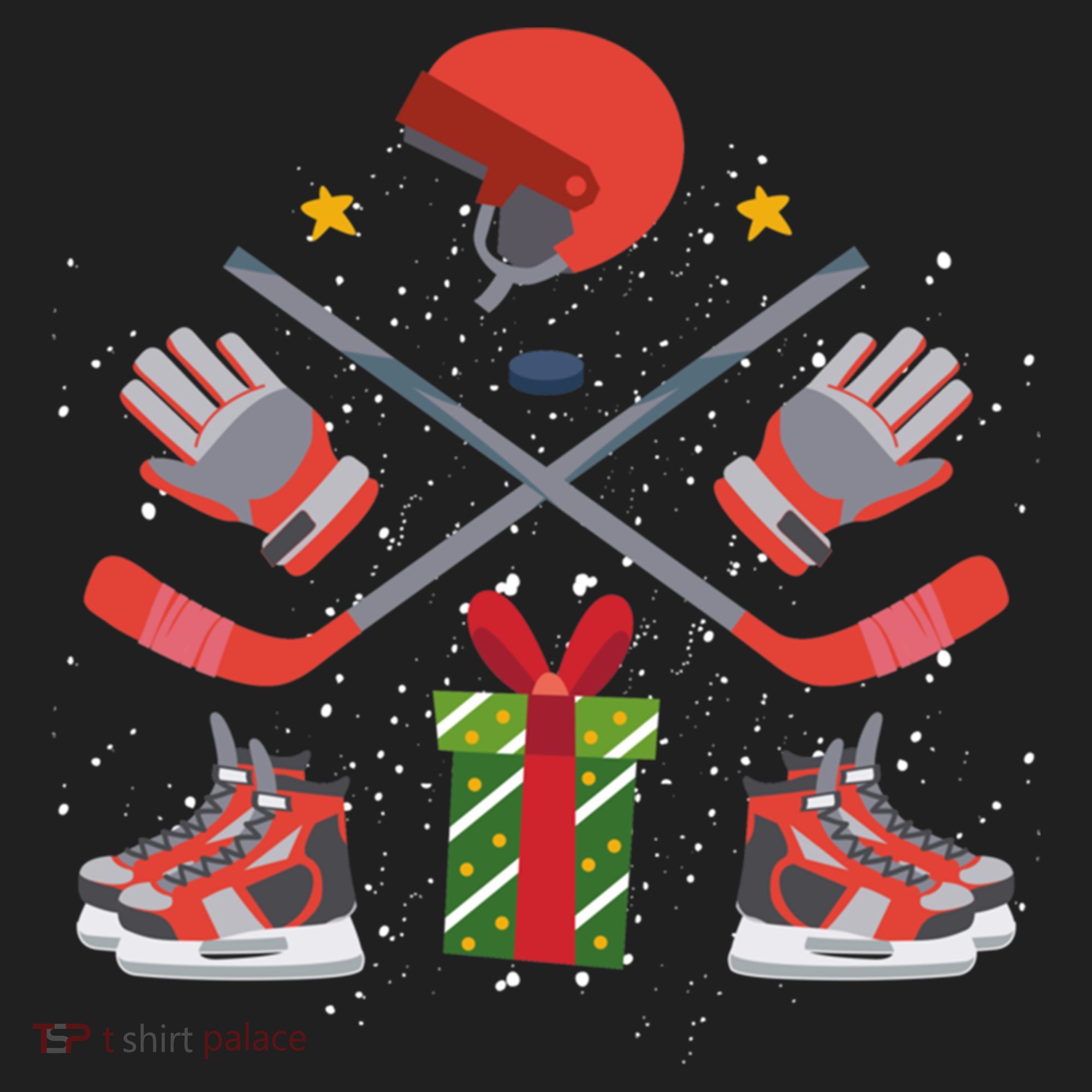 Ice Hockey Christmas Tree Ornats Funny Xmas Gift Beanie