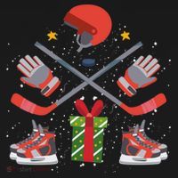 Ice Hockey Christmas Tree Ornats Funny Xmas Gift Women's Hoodie thumb 2