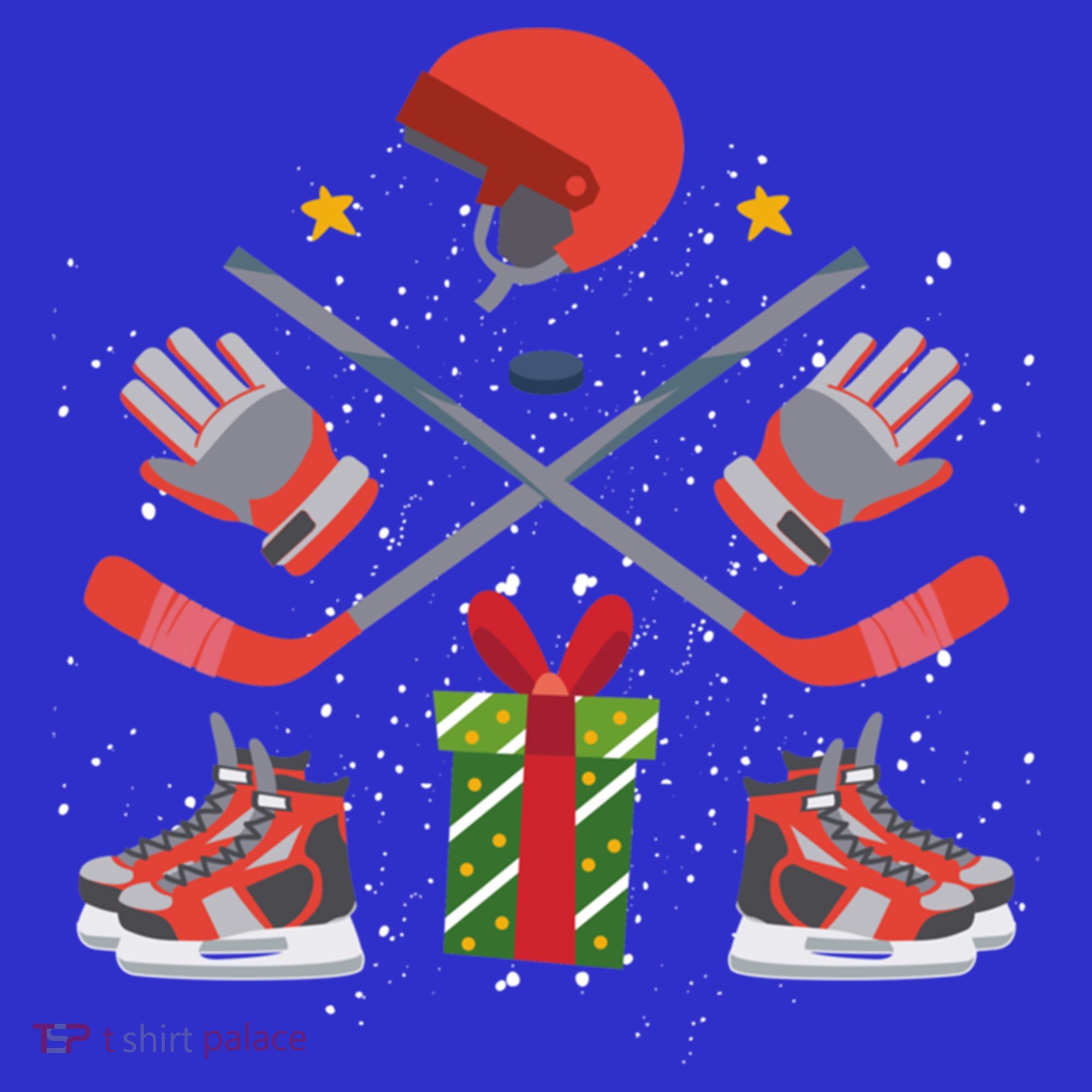 Ice Hockey Christmas Tree Ornats Funny Xmas Gift Mousepad