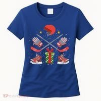 Ice Hockey Christmas Tree Ornats Funny Xmas Gift Women's T-Shirt thumb 0