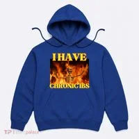 I Have Chronic Ibs Funny Cool Hard Skeleton Meme Hoodie thumb 0