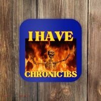 I Have Chronic Ibs Funny Cool Hard Skeleton Meme Coaster thumb 0