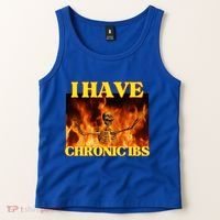 I Have Chronic Ibs Funny Cool Hard Skeleton Meme Tank Top thumb 2