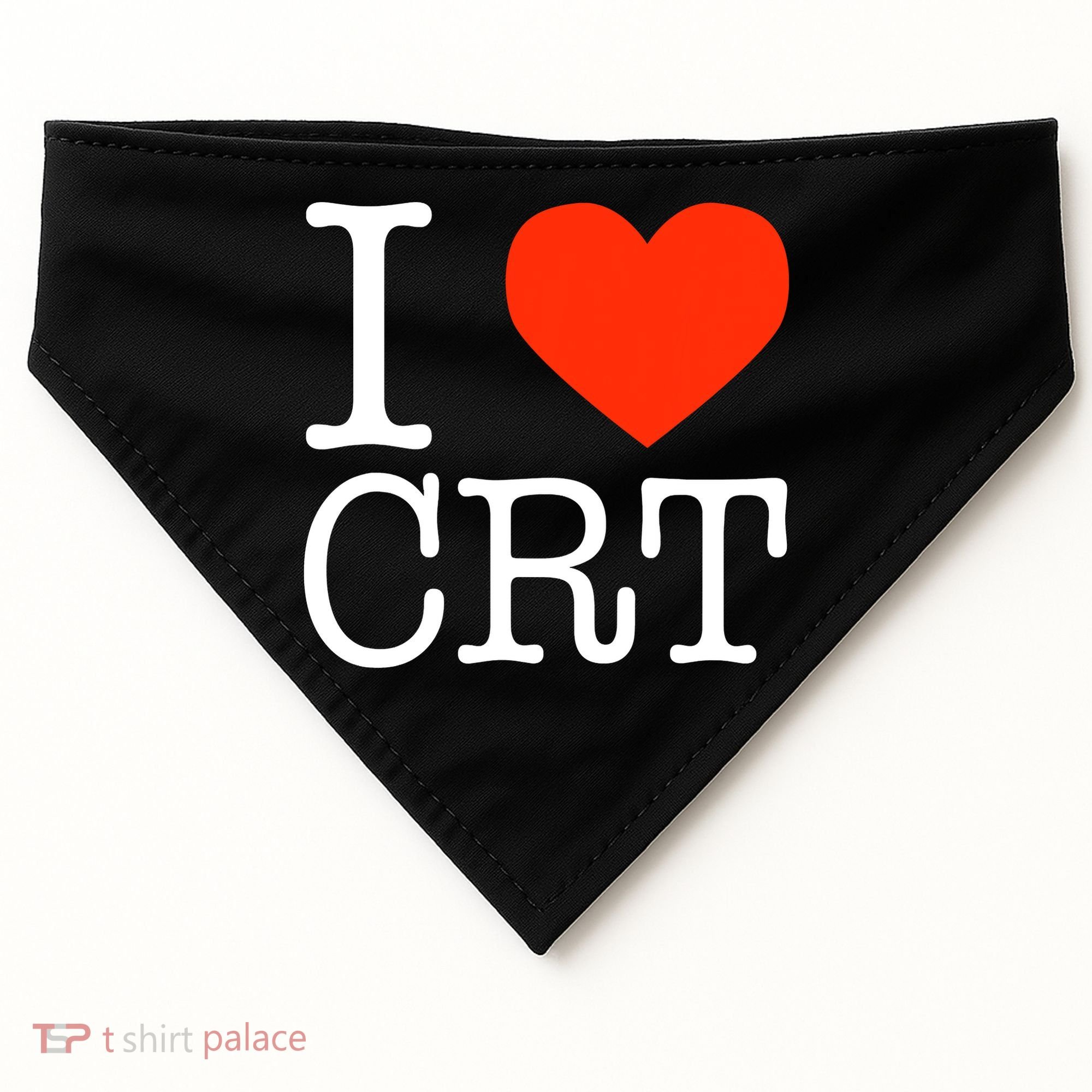 I Heart CRT Critical Race Theory Racial Justice BLM USA-Made Doggie Bandana