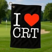 I Heart CRT Critical Race Theory Racial Justice BLM Golf Towel thumb 1