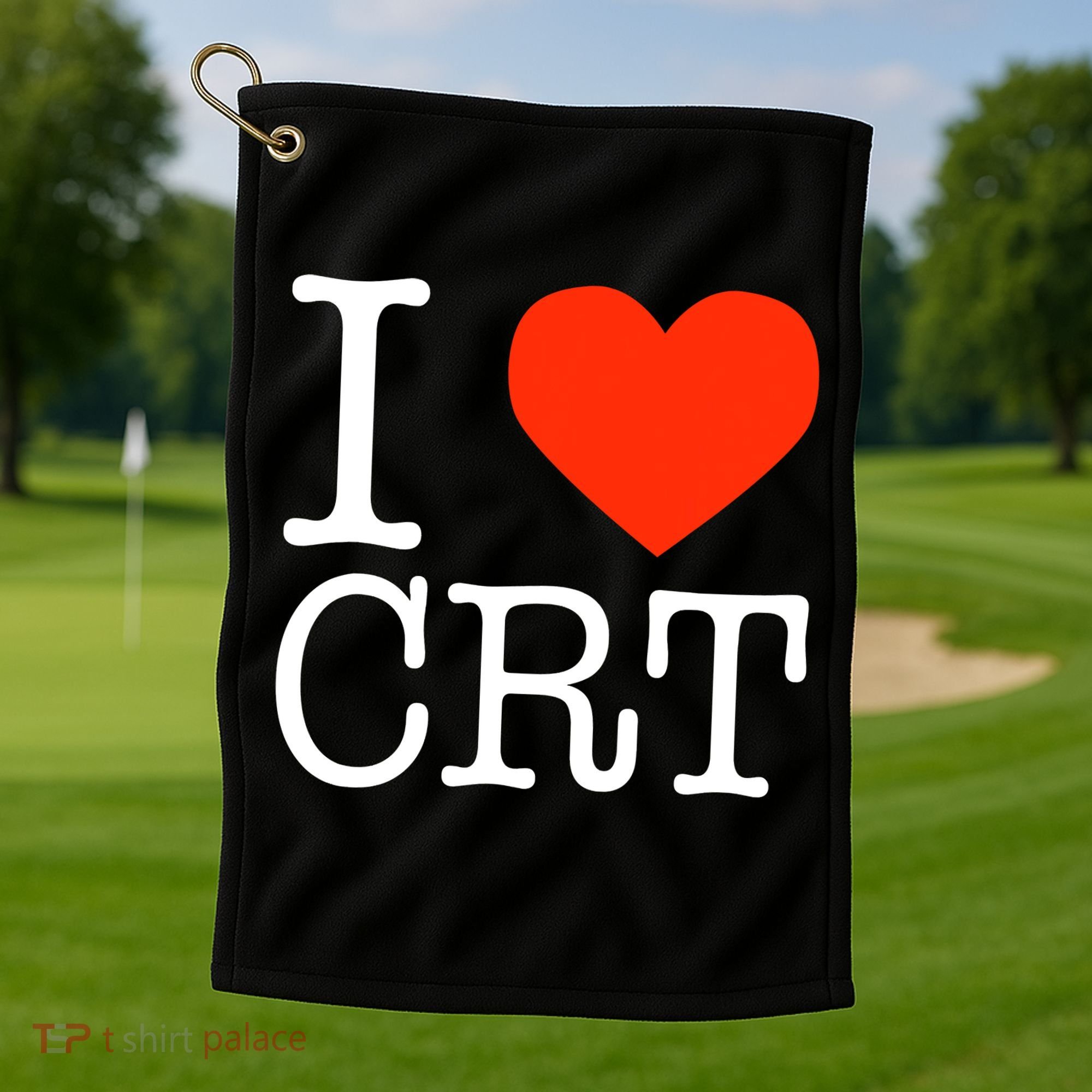 I Heart CRT Critical Race Theory Racial Justice BLM Golf Towel