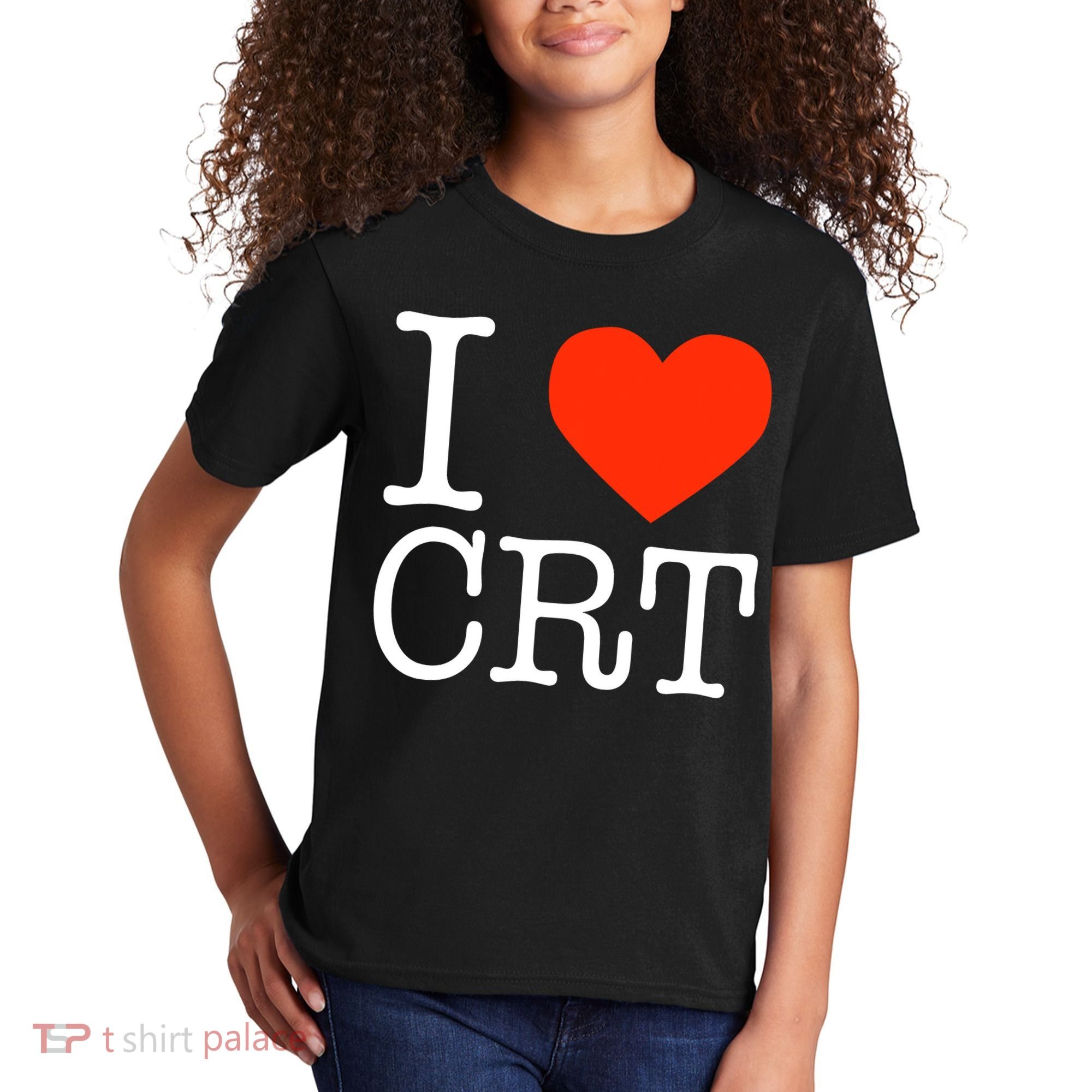 I Heart CRT Critical Race Theory Racial Justice BLM Kids T-Shirt