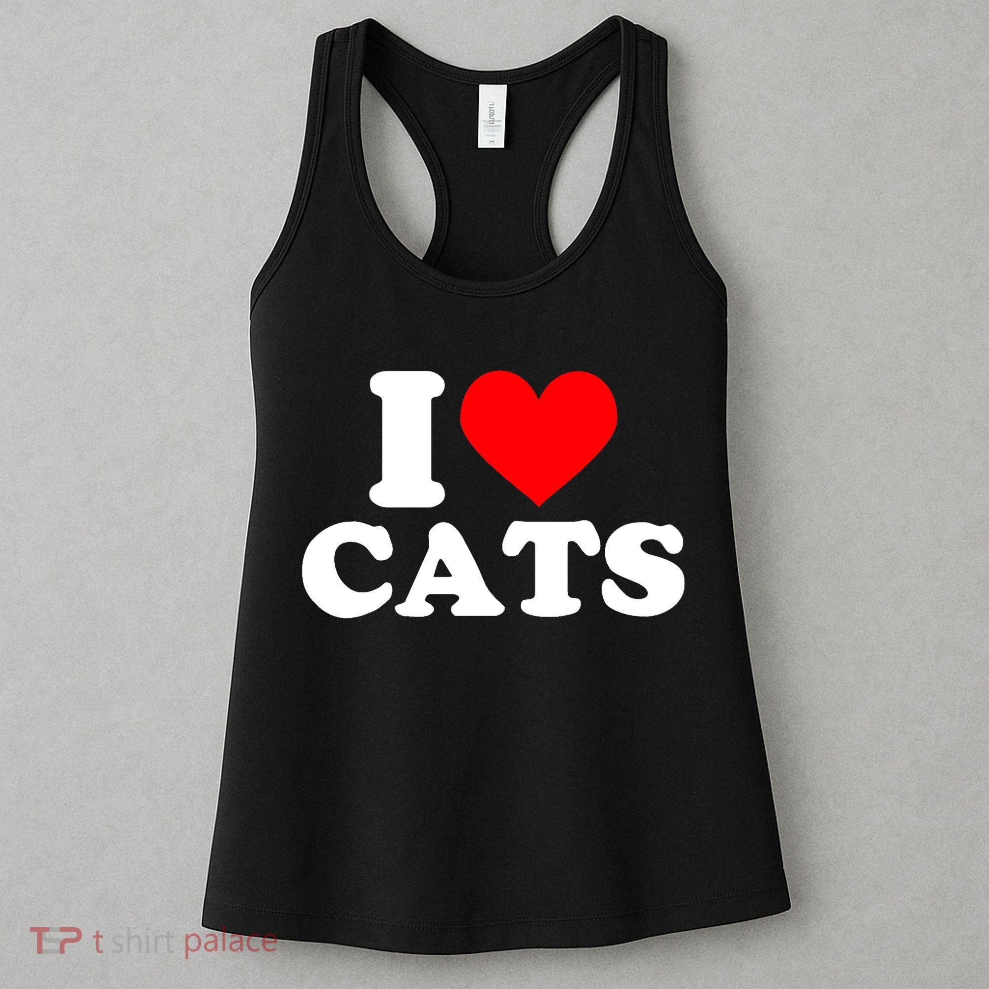 I Heart Cats Shirt I Heart Cats Tshirt I Love Cats Shirt Women's Tank Top