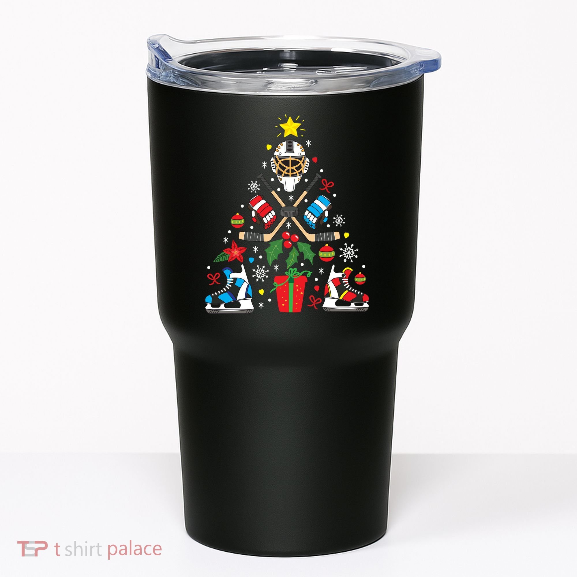Ice Hockey Christmas Ornament Tree Funny Xmas Gift Boy Tumbler