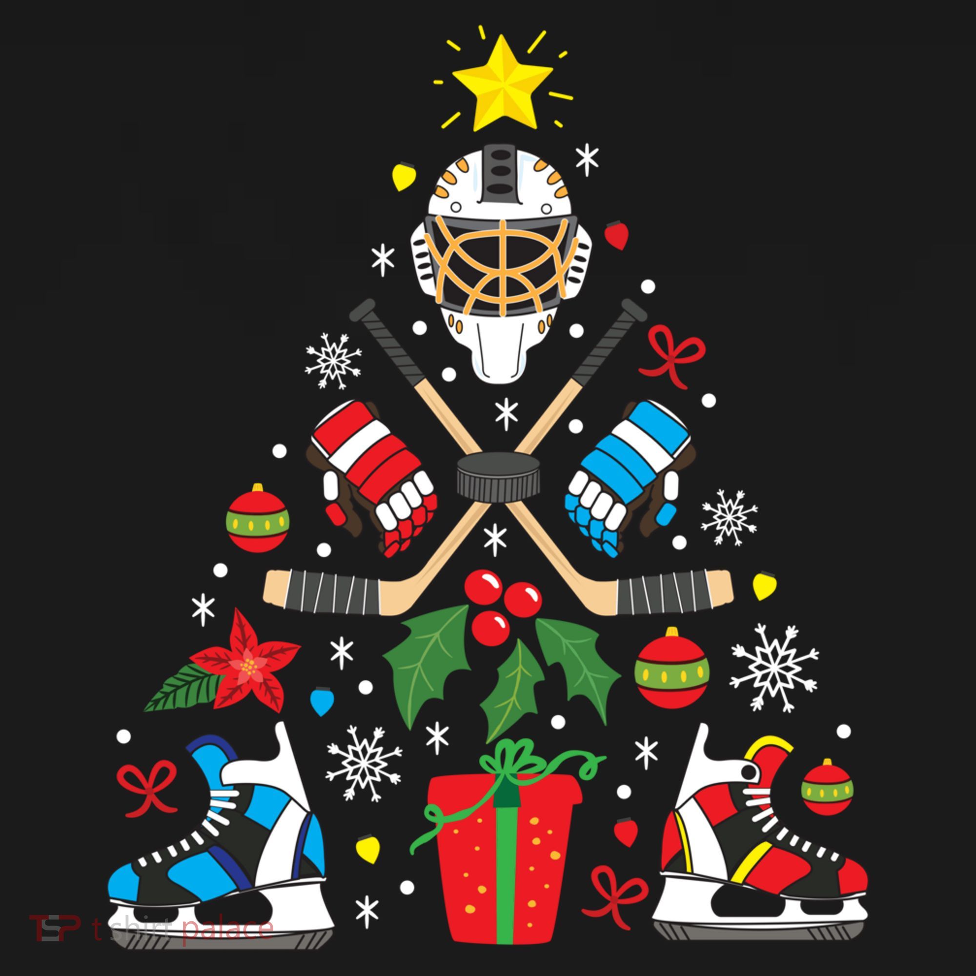Ice Hockey Christmas Ornament Tree Funny Xmas Gift Boy Ornament