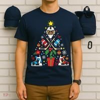 Ice Hockey Christmas Ornament Tree Funny Xmas Gift Boy T-Shirt thumb 6