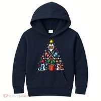 Ice Hockey Christmas Ornament Tree Funny Xmas Gift Boy Kids Hoodie thumb 0