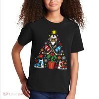 Ice Hockey Christmas Ornament Tree Funny Xmas Gift Boy Kids T-Shirt thumb 2