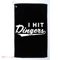 I Hit Dingers Golf Towel thumb 0