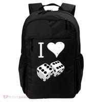 I Heart Dice Rolling Playing Betting Gambling Love Backpack thumb 0