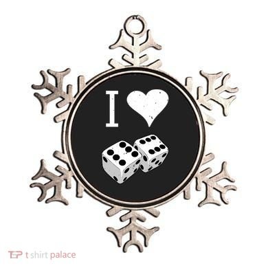 I Heart Dice Rolling Playing Betting Gambling Love Ornament
