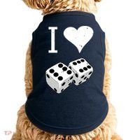 I Heart Dice Rolling Playing Betting Gambling Love Doggie Tank thumb 0