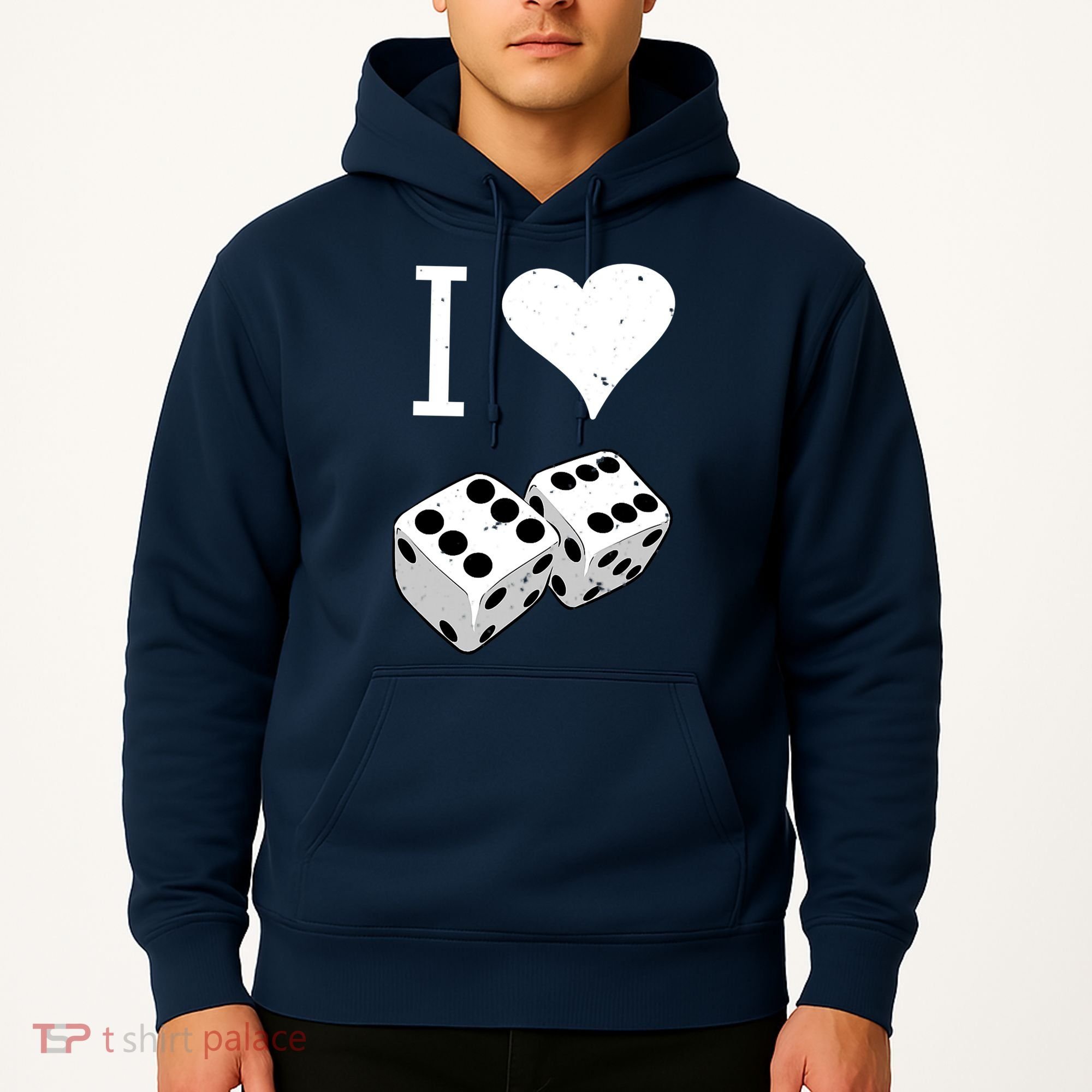 I Heart Dice Rolling Playing Betting Gambling Love Hoodie