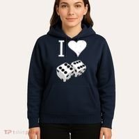 I Heart Dice Rolling Playing Betting Gambling Love Hoodie thumb 5