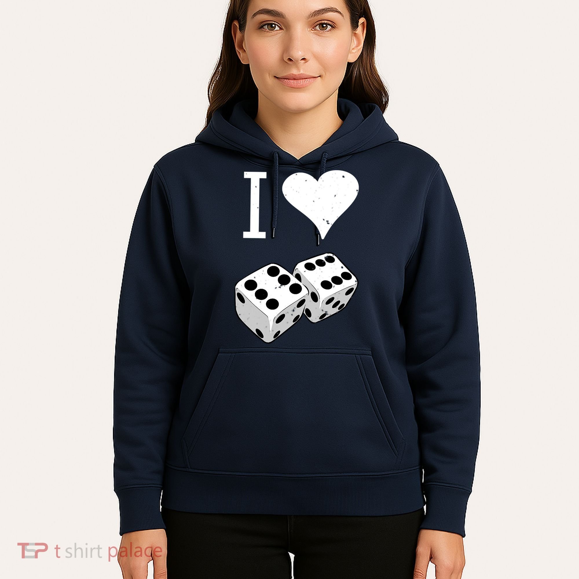 I Heart Dice Rolling Playing Betting Gambling Love Hoodie
