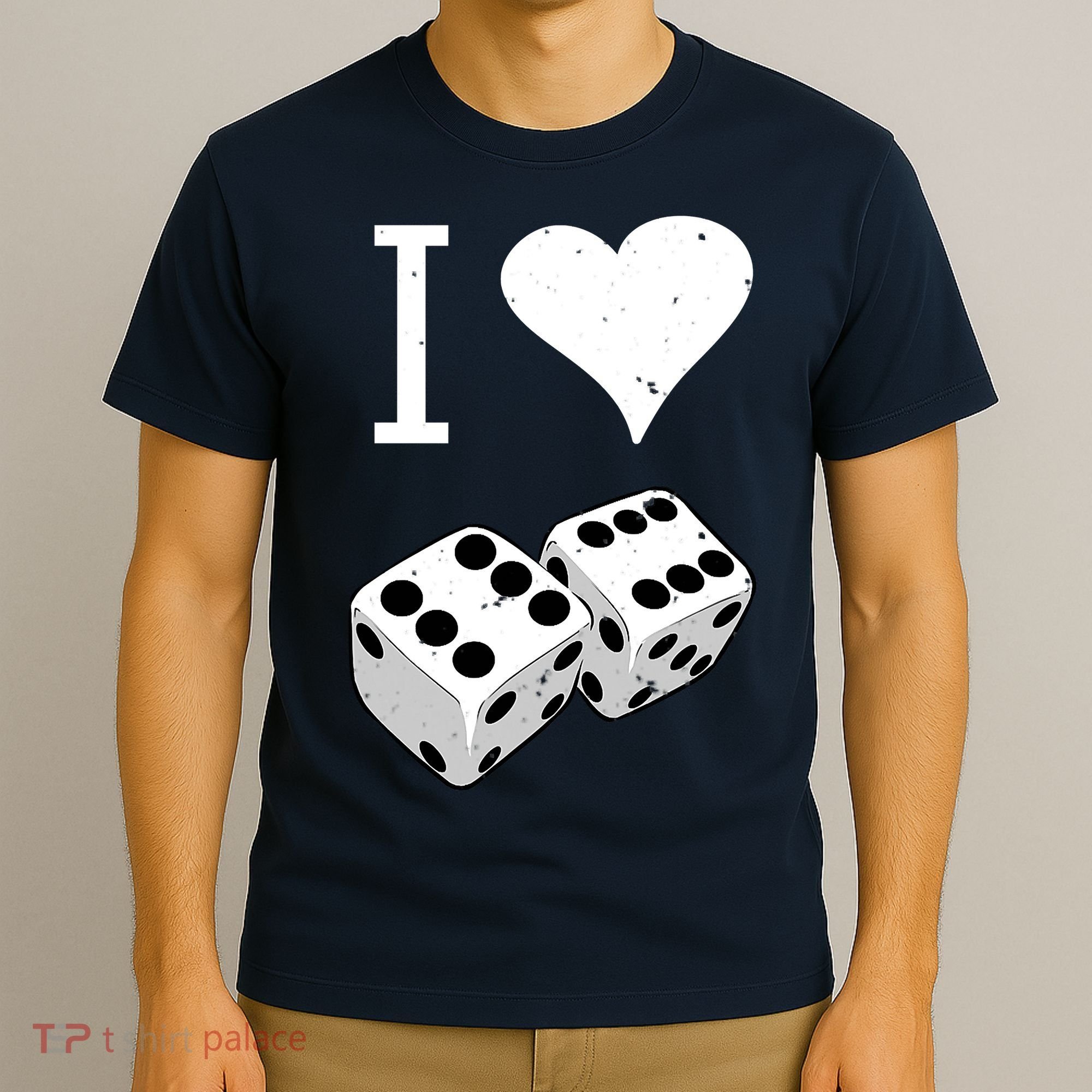 I Heart Dice Rolling Playing Betting Gambling Love T-Shirt