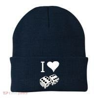 I Heart Dice Rolling Playing Betting Gambling Love Beanie thumb 0