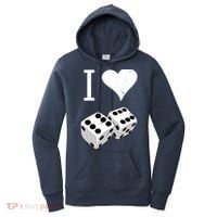 I Heart Dice Rolling Playing Betting Gambling Love Women's Hoodie thumb 0