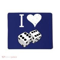 I Heart Dice Rolling Playing Betting Gambling Love Mousepad thumb 0