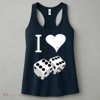 I Heart Dice Rolling Playing Betting Gambling Love Women's Tank Top thumb 3