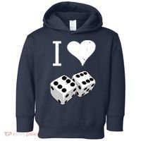 I Heart Dice Rolling Playing Betting Gambling Love Toddler Hoodie thumb 0