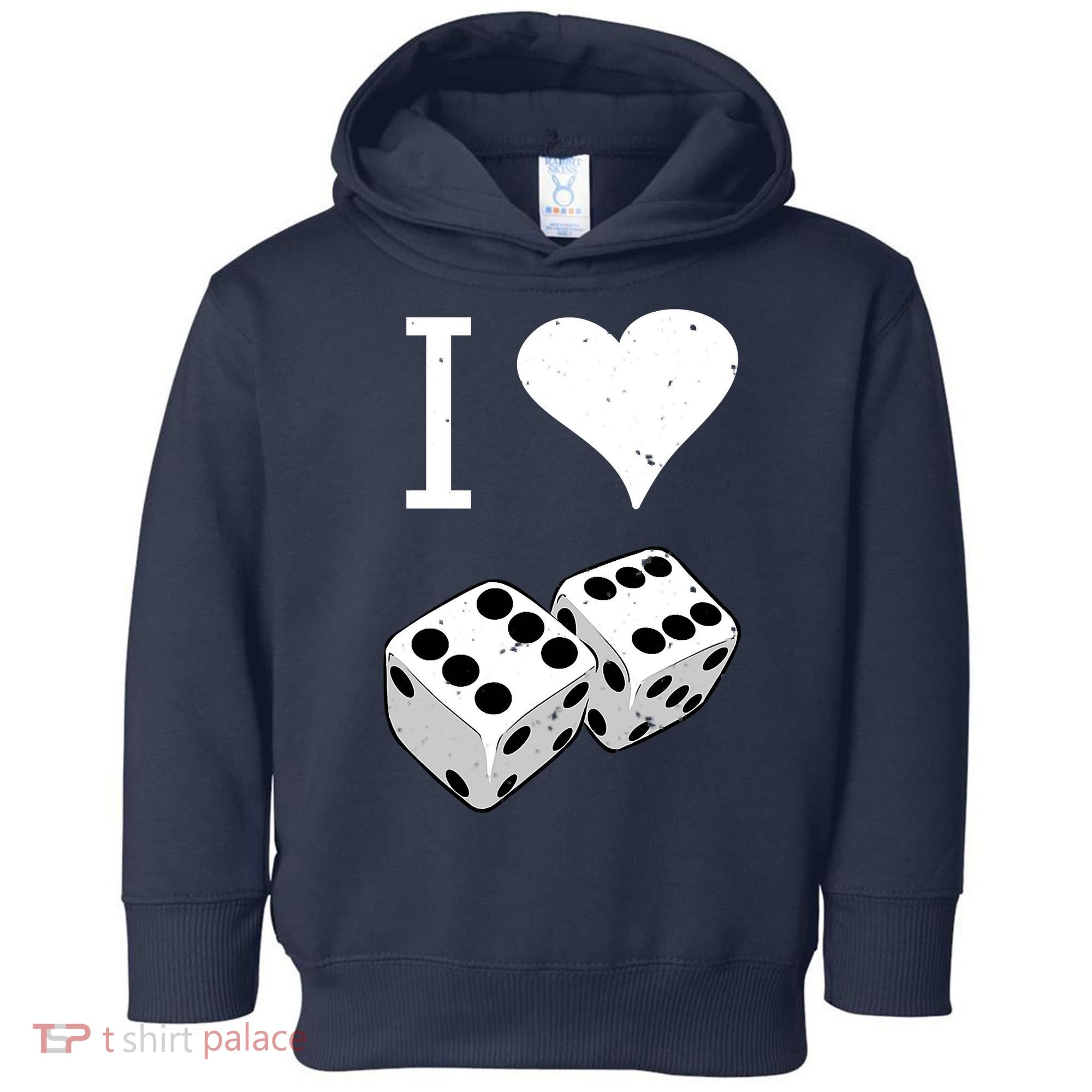 I Heart Dice Rolling Playing Betting Gambling Love Toddler Hoodie