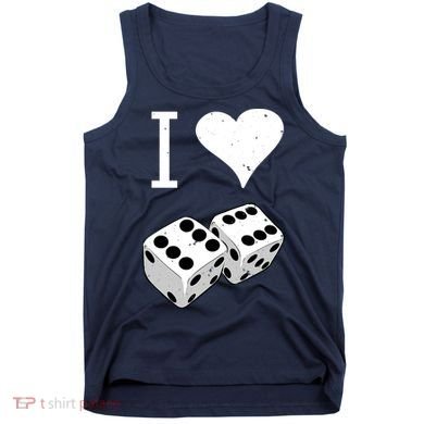 I Heart Dice Rolling Playing Betting Gambling Love Tank Top