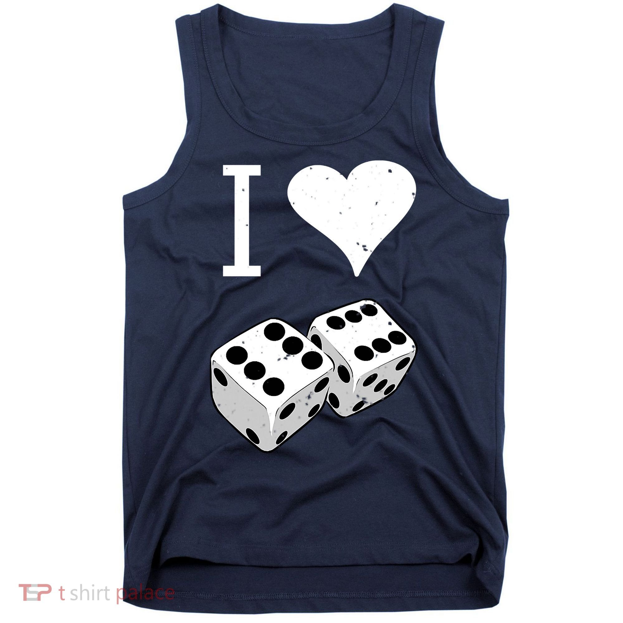 I Heart Dice Rolling Playing Betting Gambling Love Tank Top
