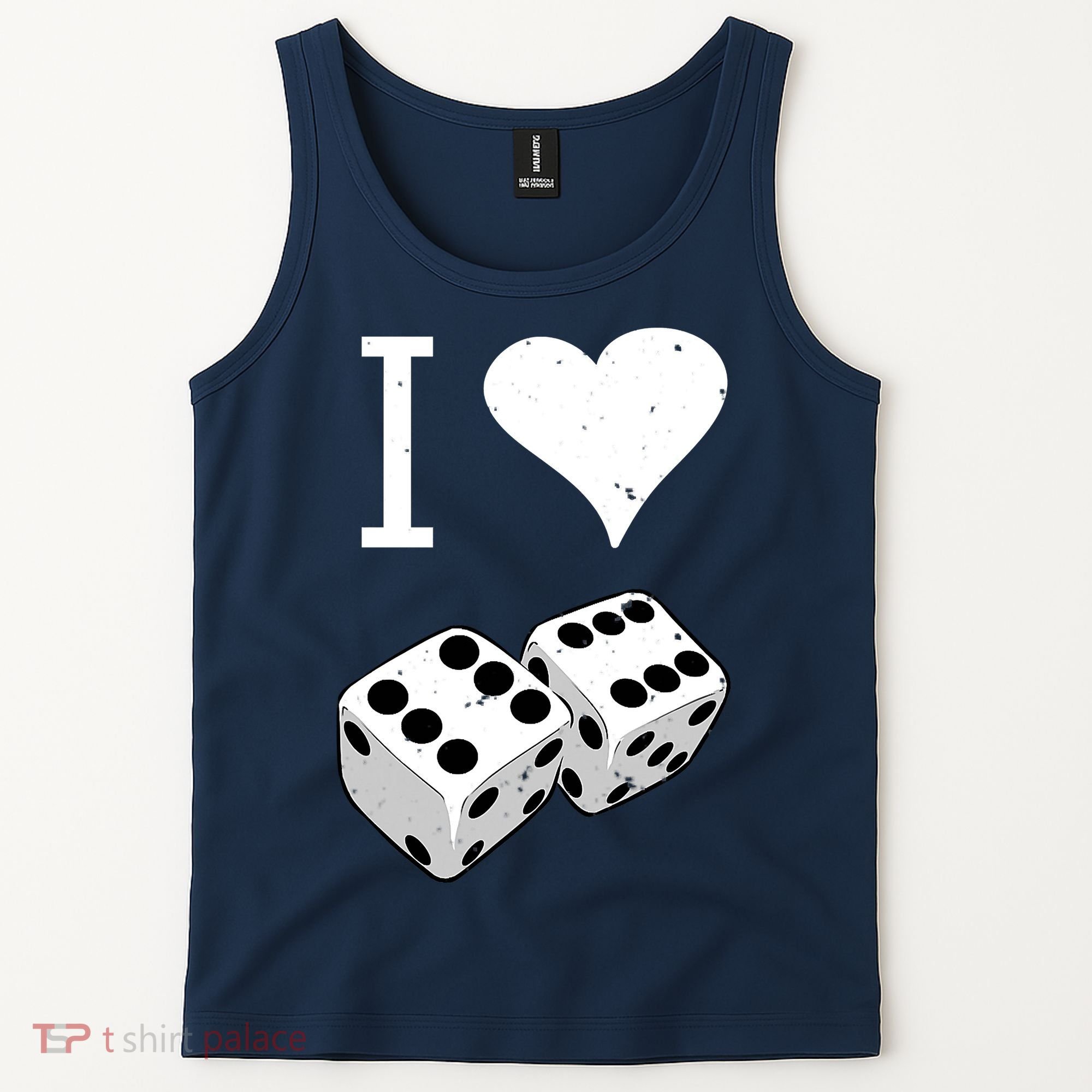 I Heart Dice Rolling Playing Betting Gambling Love Tank Top