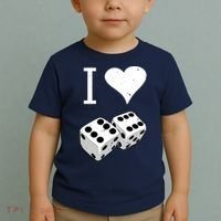I Heart Dice Rolling Playing Betting Gambling Love Toddler T-Shirt thumb 2
