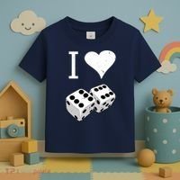 I Heart Dice Rolling Playing Betting Gambling Love Toddler T-Shirt thumb 3
