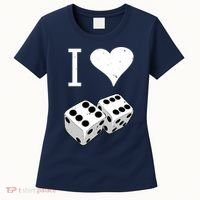 I Heart Dice Rolling Playing Betting Gambling Love Women's T-Shirt thumb 0