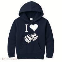 I Heart Dice Rolling Playing Betting Gambling Love Kids Hoodie thumb 0