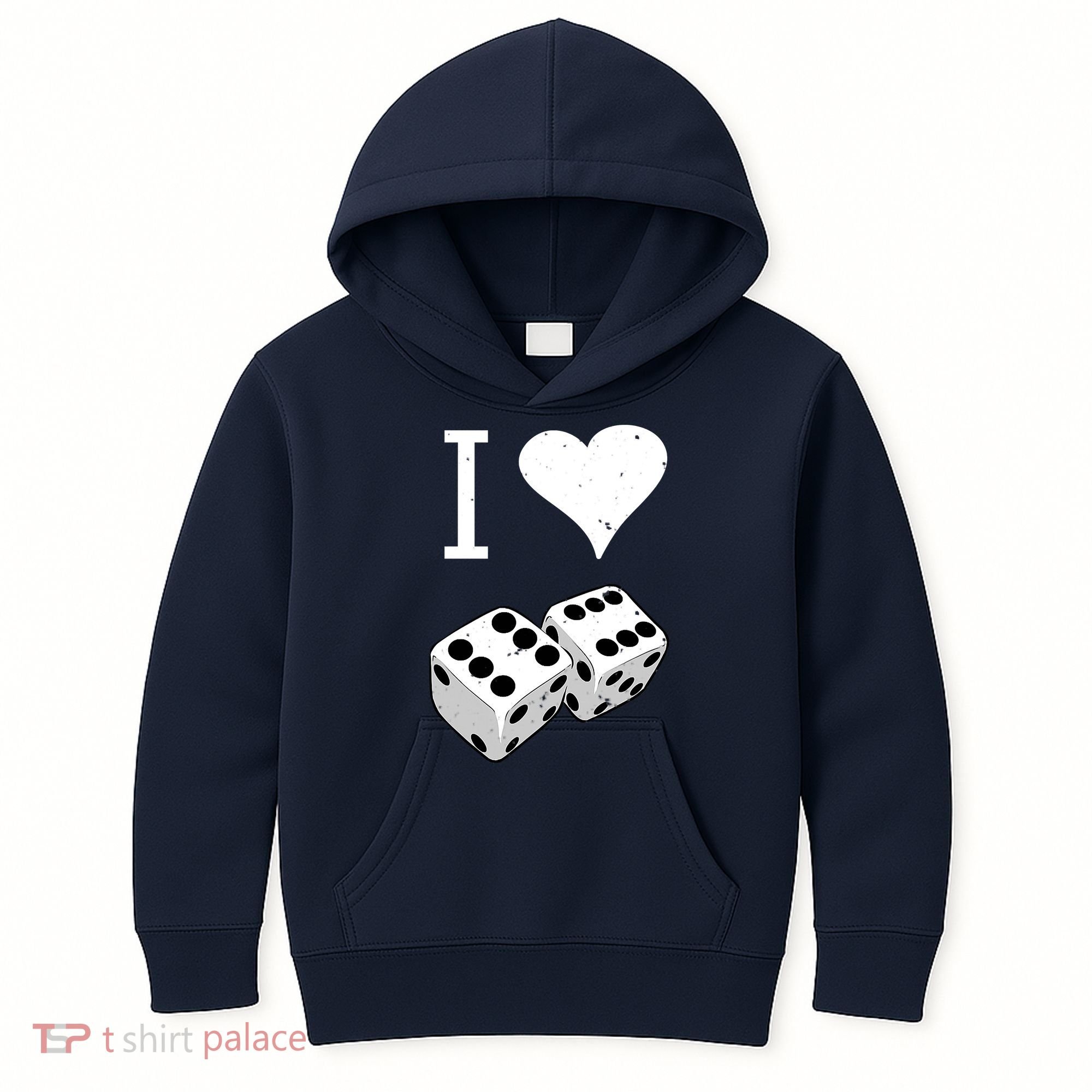 I Heart Dice Rolling Playing Betting Gambling Love Kids Hoodie