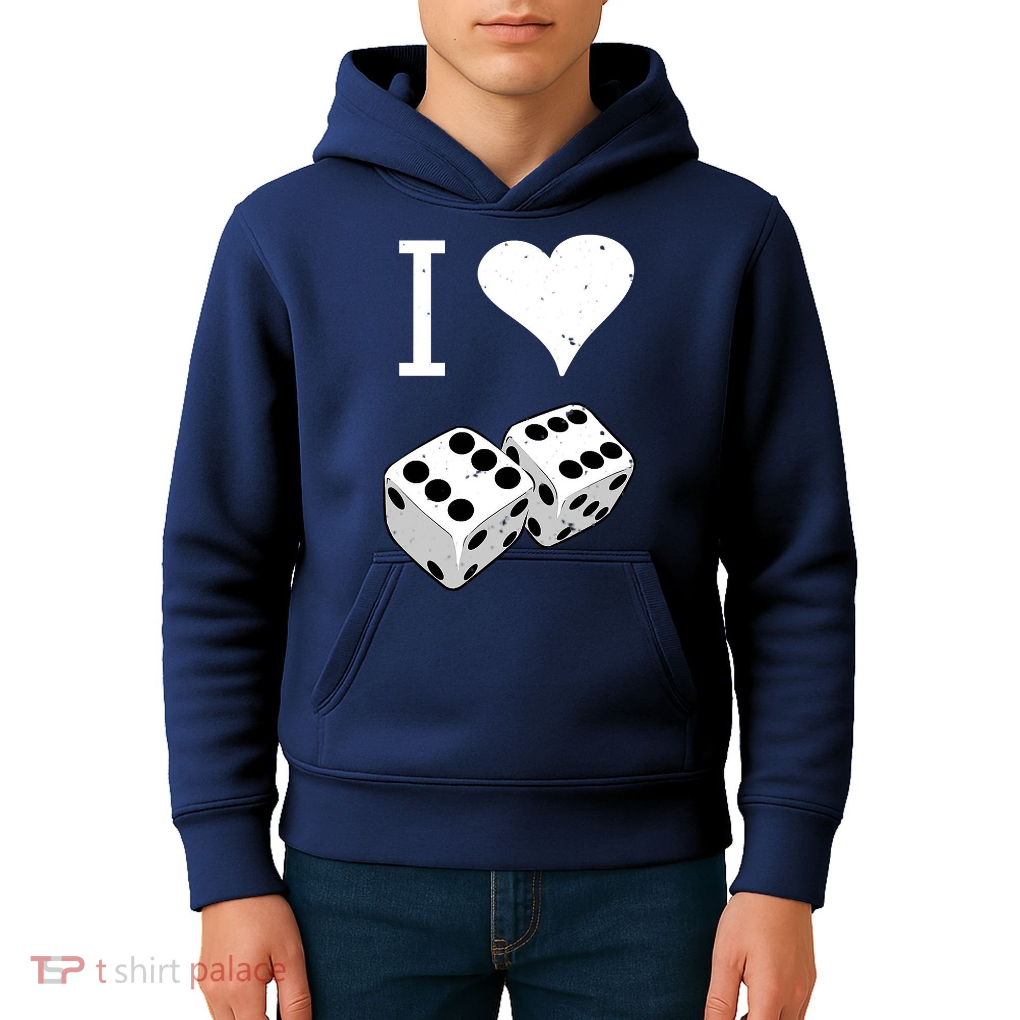 I Heart Dice Rolling Playing Betting Gambling Love Kids Hoodie