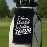 I Have Decided To Follow Jesus Christian Golf Towel thumb 2